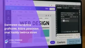 Darmowe narzędzia graficzne – ekran z edytorem graficznym i projektem strony