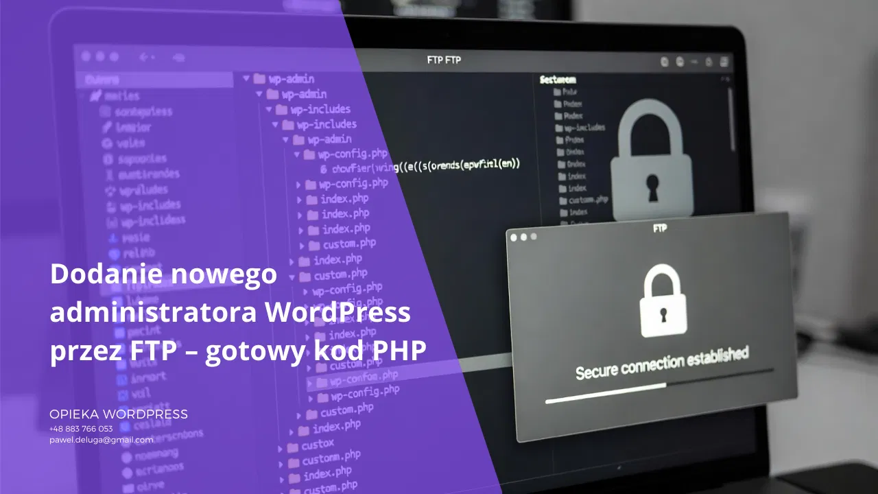Dodawanie administratora WordPress przez FTP za pomocą pliku PHP